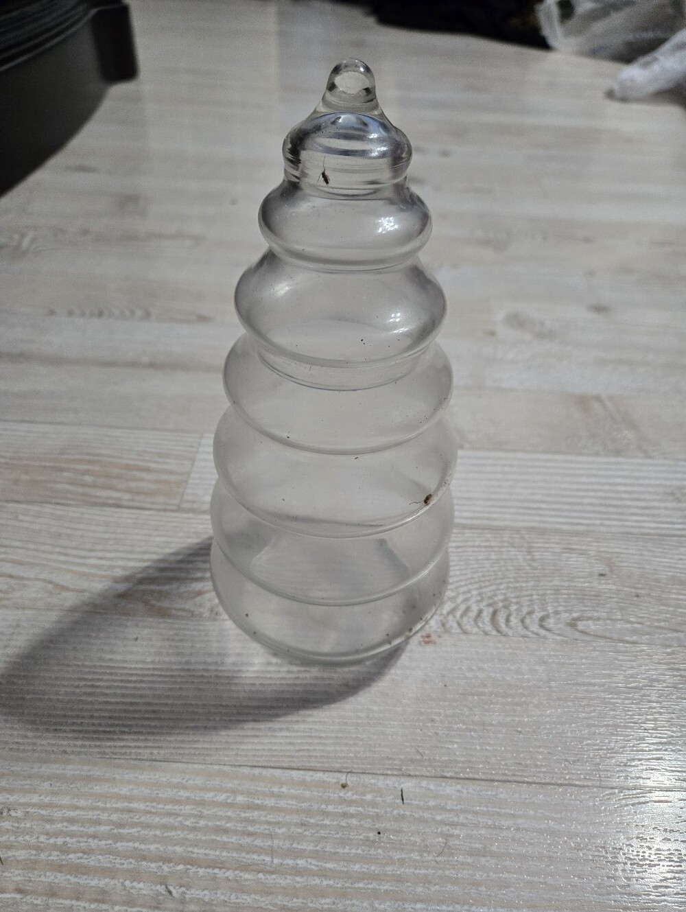 Vintage Anchor Hocking Clear Glass Christmas Tree Jar